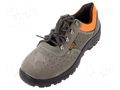Shoes; Size: 42; grey-black; leather; with metal toecap; 7246E BETA BE7246E/42