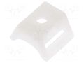 Holder; screw; polyamide,polyamide 6.6; natural; cable ties HELLERMANNTYTON NY3256-PA66-NA