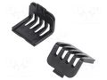 Stopper; ABS; black; vented; 10pcs. KRADEX ZM-CAP-W-ABS