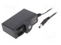 Power supply: switching; mains,plug-in; 15VDC; 1.25A; 18W; 87.5% XP POWER ACM18US15