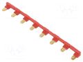 Connection bridge; 10A; 250VAC; Electr.connect: Push-in; red RELPOL ZGZP4-8RD