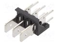 Terminal: spade terminal strip; 6.3mm; THT; 250V; straight; ways: 3 XINYA XY256V-A-3P-5.08