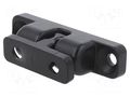 Ball catches; W: 12mm; L: 50mm; cast zinc; black; stainless steel ELESA+GANTER GN4490-ZD-50-2-SW