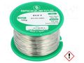 Tin; lead free; Sn97Ag3; 0.5mm; 100g; reel; 221°C; Flux: SW26 BROQUETAS ECO2-05/01H