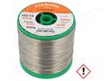 Tin; lead free; Sn99,3Cu0,7; 0.5mm; 0.5kg; reel; 227°C; Flux: SW26 STANNOL S99C1HS10/0.5/0.5