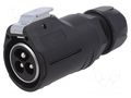 Connector: circular; plug; size 28; 02; male; PIN: 3; with latch LUTRONIC 2850-03