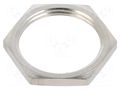 Nut; M25; brass; Thread: metric; Pitch: 1.5; Plating: nickel HELLERMANNTYTON ALNPB-M25-NPB-ML