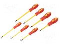 Kit: screwdrivers; insulated; Phillips,slot; 1kVAC; 7pcs. BM GROUP BM1197
