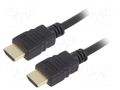 Cable; HDMI plug,both sides; PVC; 1m; black; HDMI 2.0; 30AWG GEMBIRD CC-HDMI4-1M