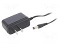 Power supply: switching; mains,plug-in; 9VDC; 0.55A; 5W; 78% XP POWER VEL05US090-US-JA