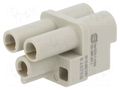 Connector: HDC; contact insert; female; 40A; 400V; Han Q; PIN: 3 HARTING 09120023151