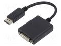 Adapter; DisplayPort plug,DVI-I (24+5) socket; DisplayPort 1.2 GEMBIRD A-DPM-DVIF-03