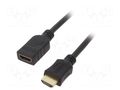 Cable; HDMI socket,HDMI plug; PVC; 1.8m; black; HDMI 2.0; 30AWG GEMBIRD CC-HDMI4X-6