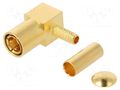 Connector: SMB; socket; female; angled 90°; 50Ω; soldering,crimped AMPHENOL RF 903-289P-51A2