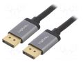 Cable; DisplayPort plug,both sides; 1m; black; aluminium LOGILINK CDA0100