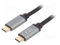 Cable; USB 3.2; USB C plug,both sides; 1.5m; black LOGILINK CUA0106