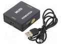 Converter; HDMI 1.3; Support: 1080p,FullHD GEMBIRD DSC-HDMI-VGA-001