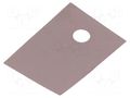 Heat transfer pad: silicone; TO220; L: 18mm; W: 13mm; brown FISCHER ELEKTRONIK WB220