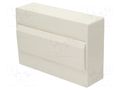 Enclosure: for modular components; IP40; No.of mod: 12; cosmos HAGER VD112PP