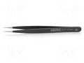 Tweezers; Blade tip shape: sharp; Tweezers len: 125mm; ESD KNIPEX KNP.922101ESD