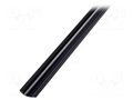 Cover; black; 2m; aluminium; anodized; for profiles,WAY10 TOPMET TOP-F9000602