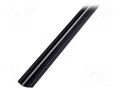 Cover; black; 2m; aluminium; anodized; for profiles; WAY10 TOPMET TOP-F9000602