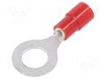 Tip: ring; M6; Ø: 6.4mm; 0.3÷1.65mm2; crimped; for cable; insulated NICHIFU TMEX1.25-6-RED