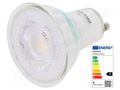 LED lamp; warm white; GU10; 230VAC; 370lm; P: 4.6W; 36°; 3000K PHILIPS 72837600