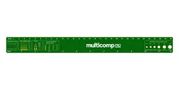RULER, PCB, FIBERGLASS, GREEN/WHITE TEXT MP013619