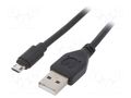 Cable; USB 2.0; USB A plug,USB B micro reversible plug; 1.8m GEMBIRD CC-USB2-AMMDM-6
