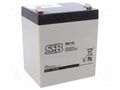 Re-battery: acid-lead; 12V; 5Ah; AGM; maintenance-free; 1.83kg SSB ACCU-HP5-12/SL