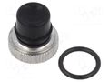 Cap; Actuator colour: black; nickel-plated brass,silicone APEM U1401