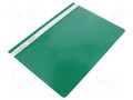 Document wallet; A4; green; PVC BIURFOL BIURFOL-S-PVC/GN