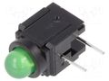 LED; in housing; 5mm; No.of diodes: 1; green; 30mA; Lens: green; 60° SCHURTER 0035.1281