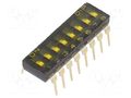 Switch: DIP-SWITCH; OFF-ON; 0.025A/24VDC; Pos: 2; -40÷85°C; PCB,THT KNITTER-SWITCH DBS1008