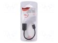 Cable; OTG,USB 2.0; USB A socket,USB C plug; 0.2m; black; blister GEMBIRD AB-OTG-CMAF2-01