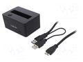 Docking station; PnP and hot-plug,LED status indicator; black LOGILINK QP0025