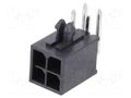 Connector: wire-board; socket; male; PIN: 4; Micro-Fit+; PCB snap MOLEX MX-212528-0400