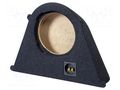 Car loudspeaker enclosure; MDF; black melange; 250mm; Mercedes BASSER OBGL.MERCEDES.08
