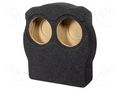 Car loudspeaker enclosure; MDF; black melange; 2x250m; BMW; 18l BASSER OBGL.BMW.23
