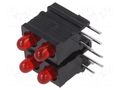 LED; in housing; 2.8mm; No.of diodes: 4; red; 20mA; 60°; 1.2÷4mcd MENTOR 1801.2423