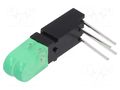 LED; in housing; No.of diodes: 2; yellow green; 20mA; 60°; λd: 573nm MENTOR 1803.8831