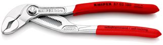 KNIPEX 87 03 180 Cobra® High-Tech Water Pump Pliers covered with non-slip plastic chrome-plated 180 mm 87 03 180 4003773005667