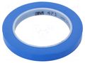 Tape: marking; blue; L: 33m; W: 12mm; Thk: 0.13mm; 2.5N/cm; 130% 3M 3M-471-12-33/BL