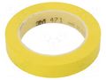 Tape: marking; yellow; L: 33m; W: 19mm; Thk: 0.13mm; 2.5N/cm; 130% 3M 3M-471-19-33/YE