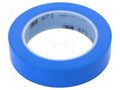 Tape: marking; blue; L: 33m; W: 25mm; Thk: 0.13mm; 2.5N/cm; 130% 3M 3M-471-25-33/BL