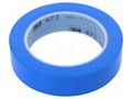 Tape: marking; blue; L: 33m; W: 25mm; Thk: 0.13mm; 2.5N/cm; 130% 3M 3M-471-25-33/BL