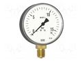 Manometer; 0÷1.6bar; Class: 1.6; 100mm; Temp: -40÷60°C; IP54; steel WIKA 111.20-12163687