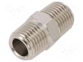 Nipple; straight; max.15bar; nickel plated brass; Seal: NBR PNEUMAT 2000-1/4
