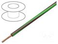 Wire; H05V-K,LgY; stranded; Cu; 0.5mm2; PVC; brown-green; 300V,500V BQ CABLE LGY0.50-BR/GR